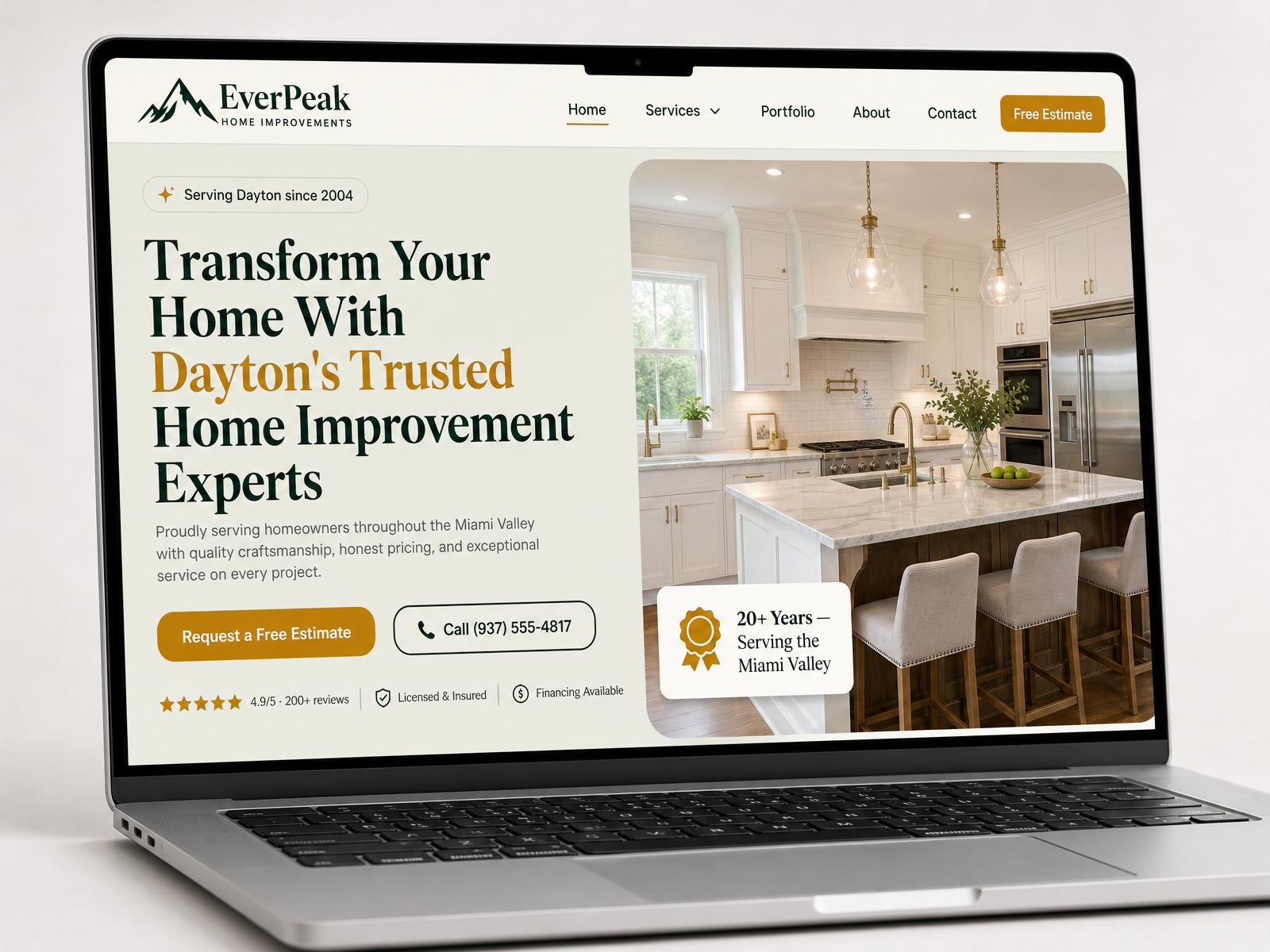 EverPeak Premier — Home Improvement Company website preview
